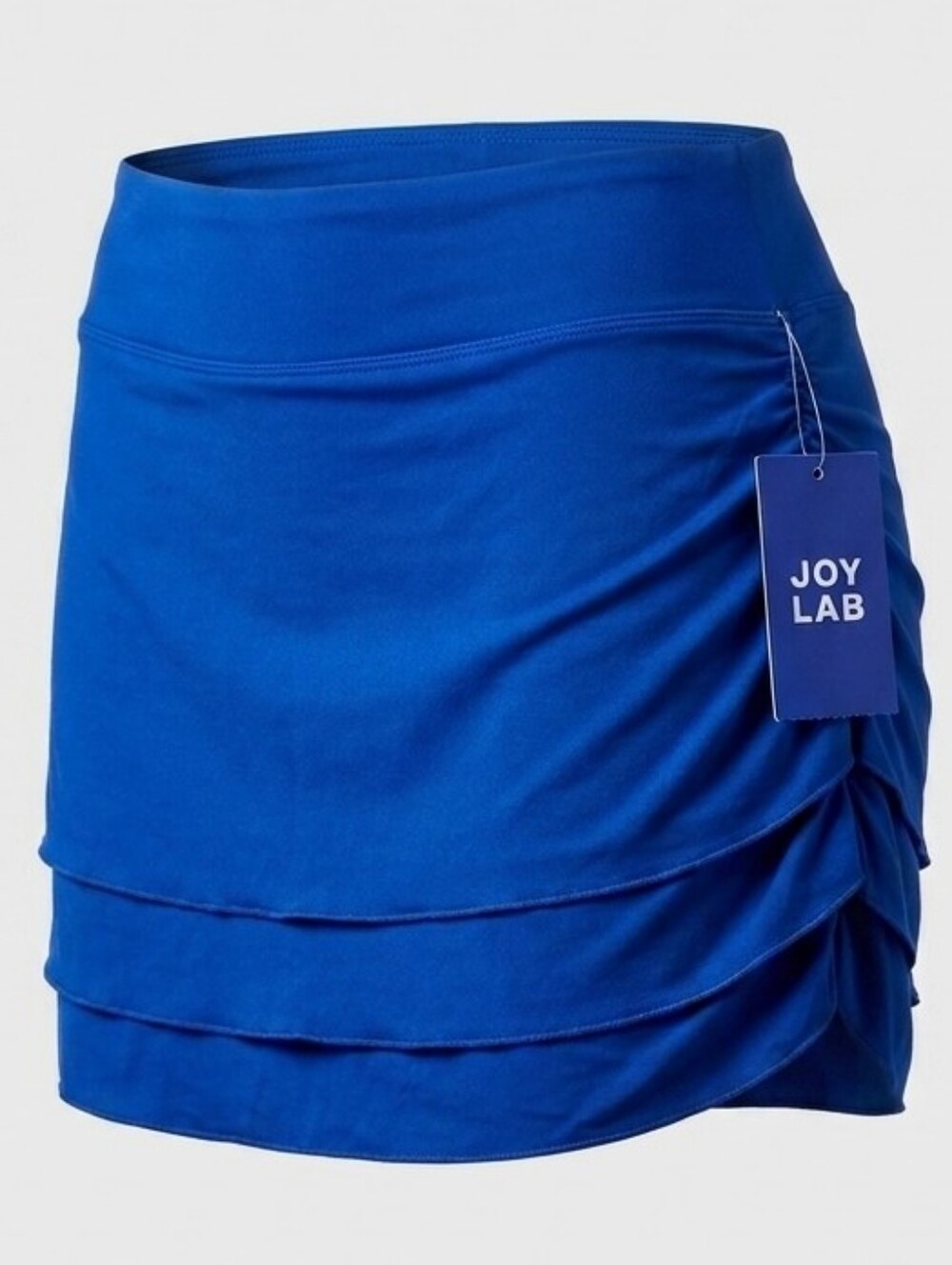 NWT JoyLab Game Day Layered High-Rise Skort Built-In Shorts Cobalt Blue L Sporty